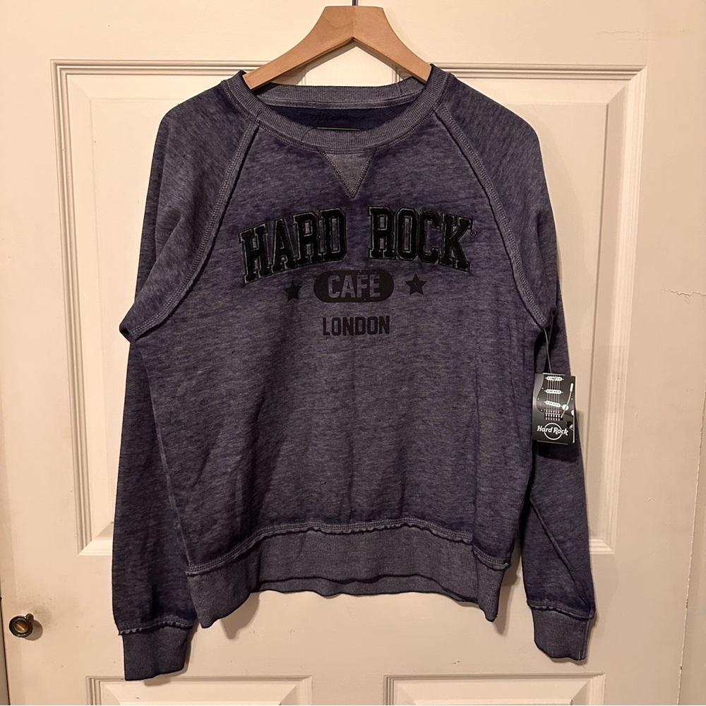 Hard Rock Cafe | Sweatshirt | Chenille Embroidered Crew Fleece Charcoal